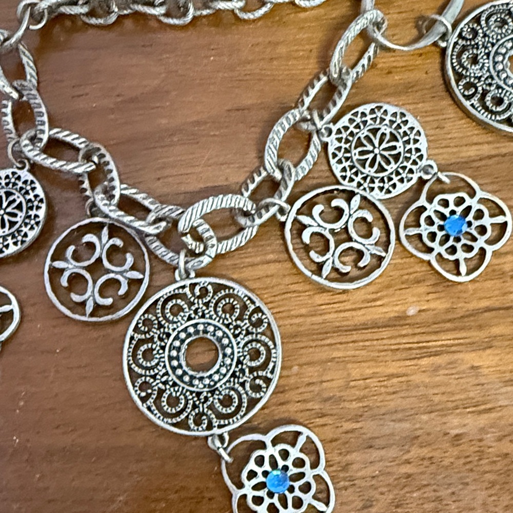 Silver Filigree Boho Pendant Necklace - Picture 4 of 4
